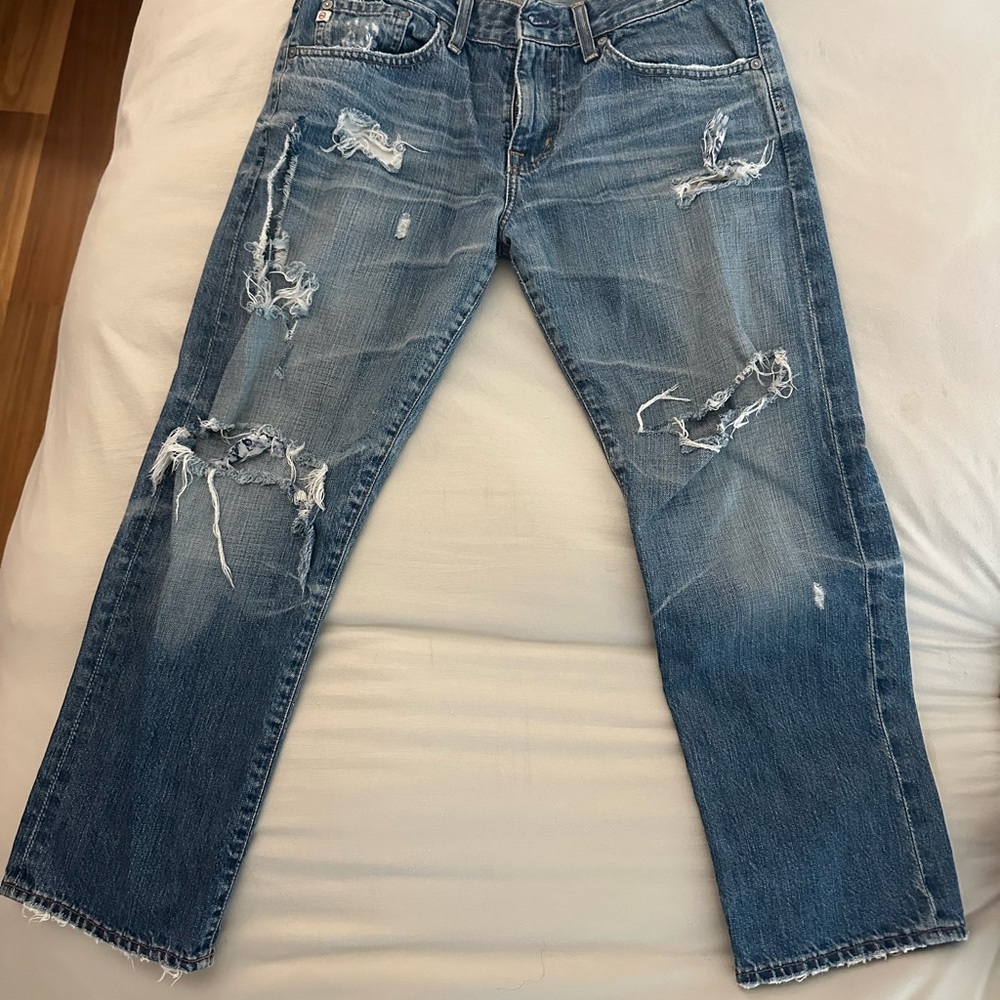 Distressed Blue Jeans for women